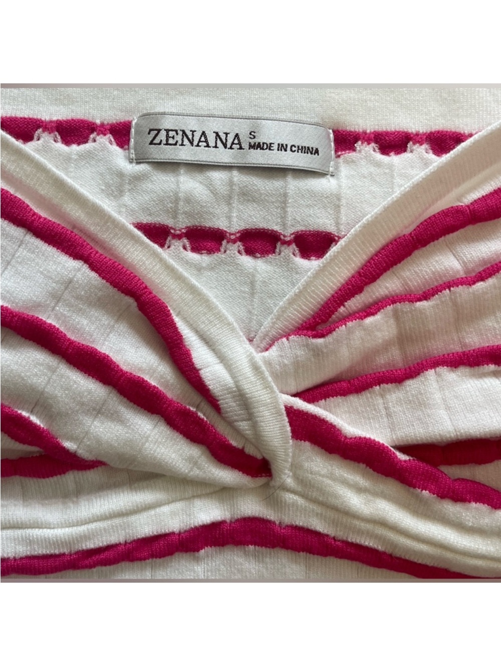 Zenana Outfitters Pink and White
Strapless Tube Top New! S - Picture 3 of 5